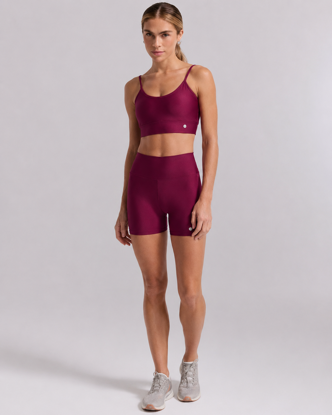 Conjunto Top e Short Fitness Vinho | Clima Urbano