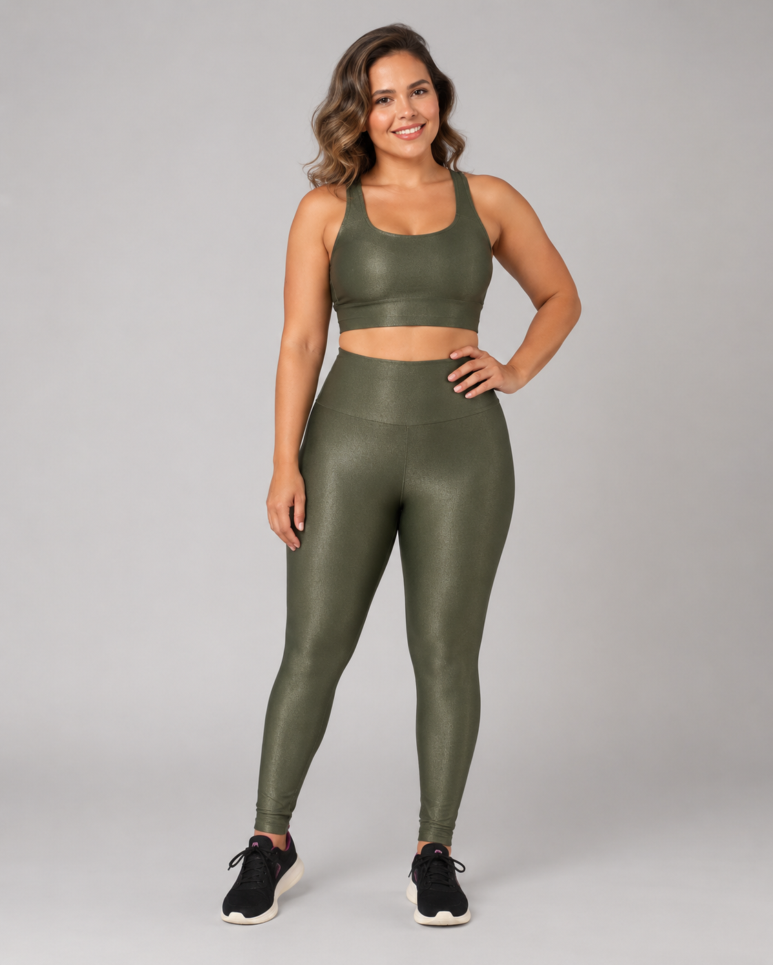 Conjunto Fitness Legging e Top Verde | Clima Urbano