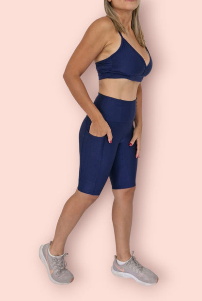 Conjunto top e bermuda ciclista - Bolsos laterais (ESGOTADO)