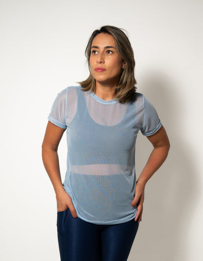 Camiseta de tule azul-claro | Clima Urbano