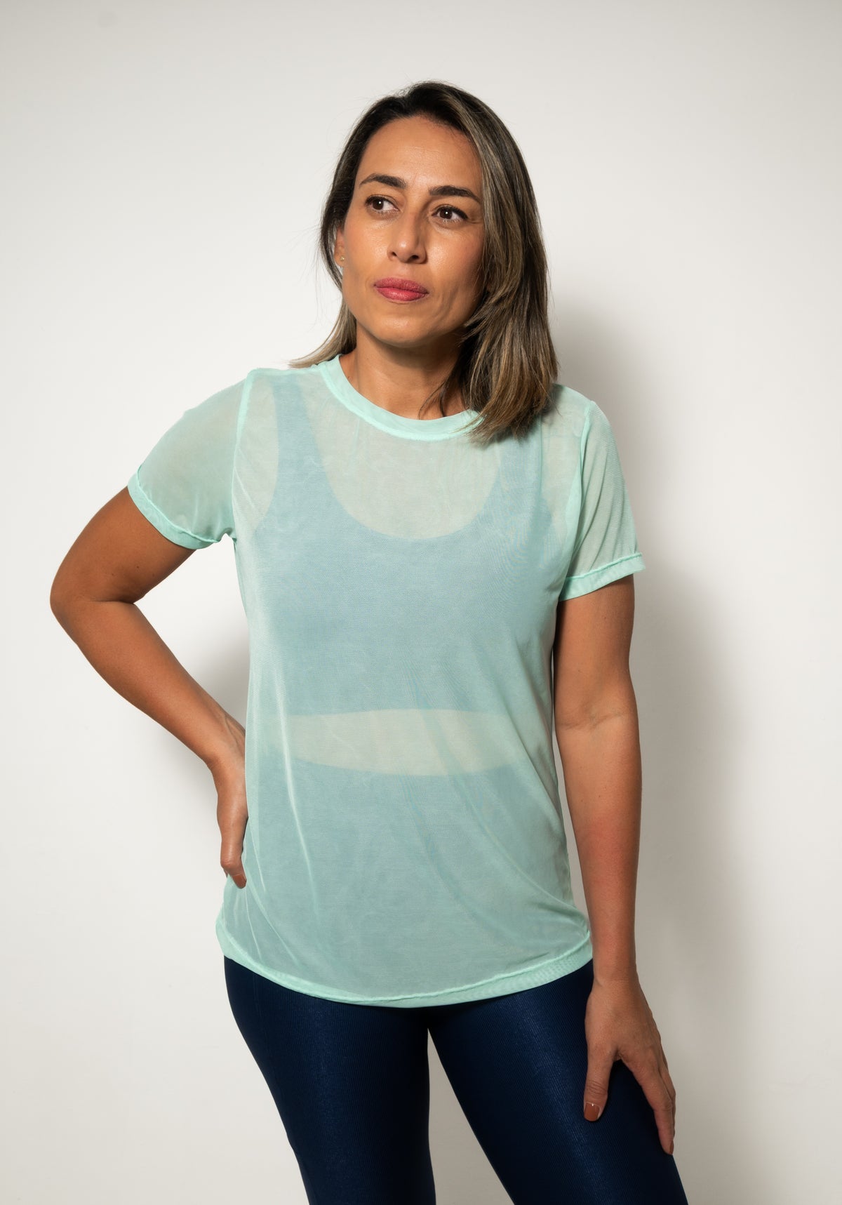 Camiseta de tule verde-água | Clima Urbano