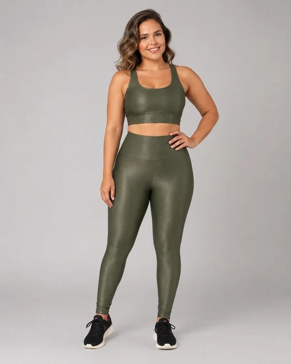 Conjunto Fitness Feminino de Top e Legging Básica