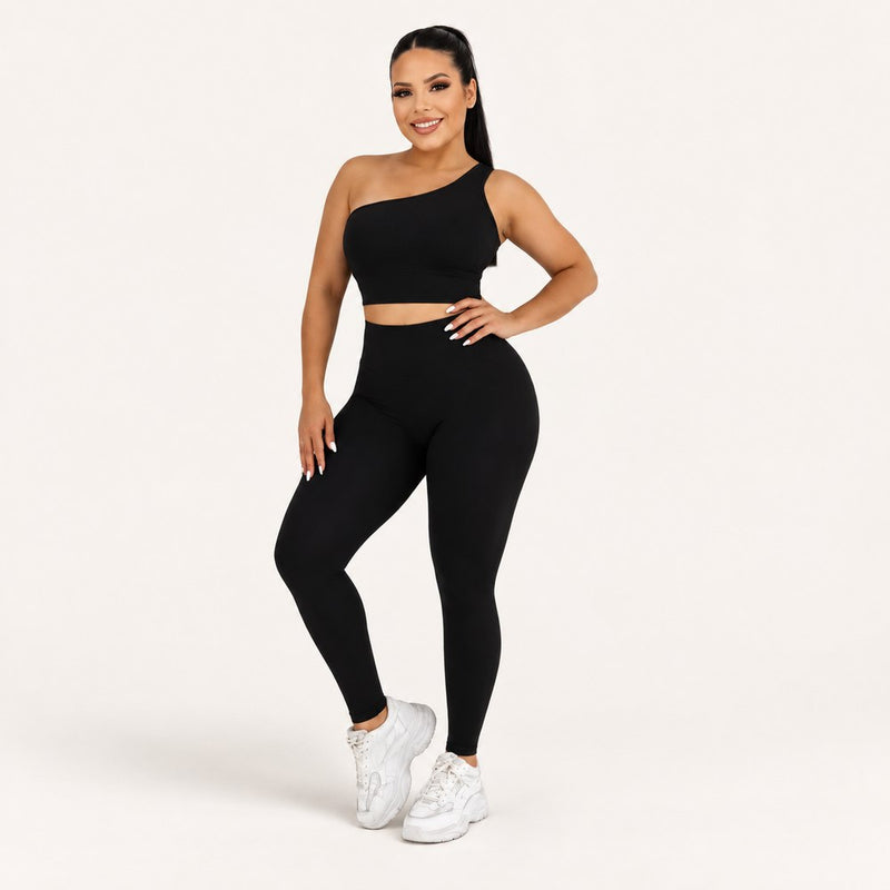 Conjunto Fitness Feminino de Top e Legging de Cintura Alta – Luna