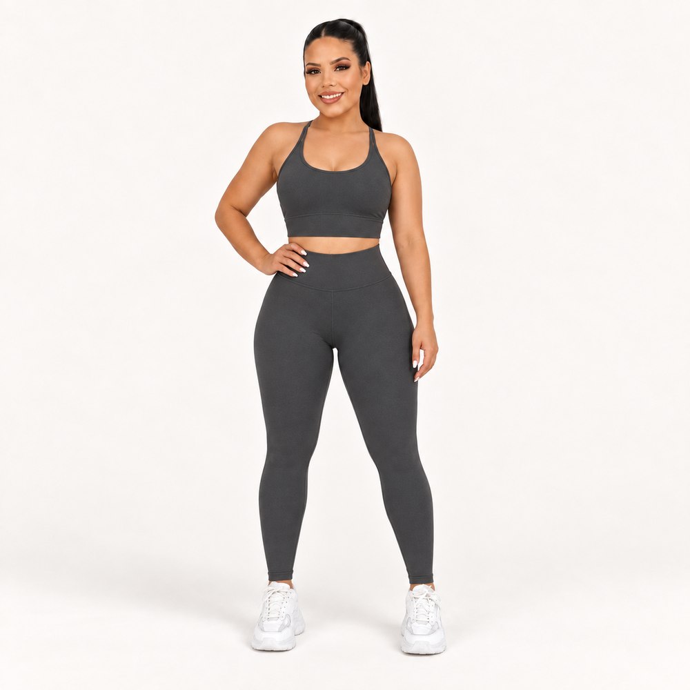 Conjunto Top e Legging Cintura Alta Stela — Clima Urbano